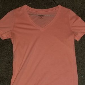 Orange V-neck Top